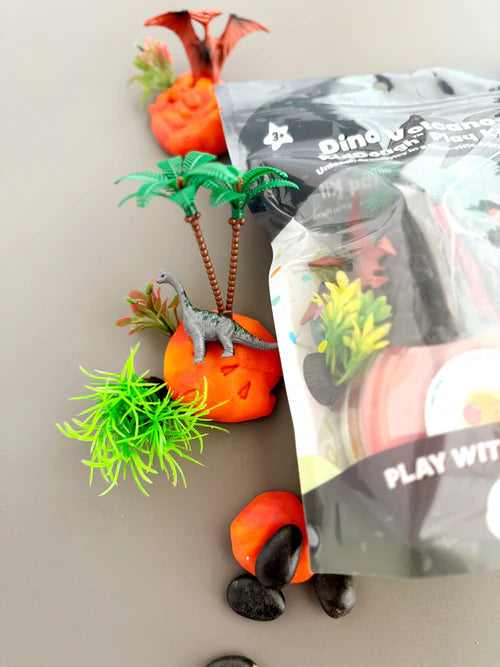 Earth Grown KidDoughs - Kid Dough Play Kit in Dino Volcano