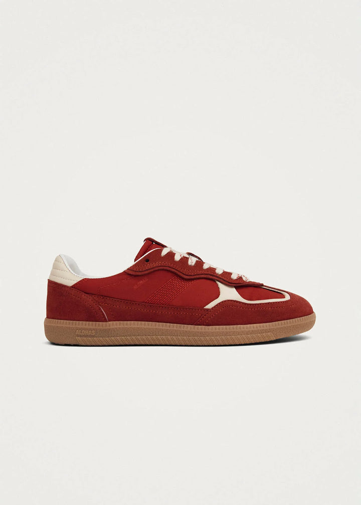 ALOHAS - Rife Sheen Leather Sneakers in Red
