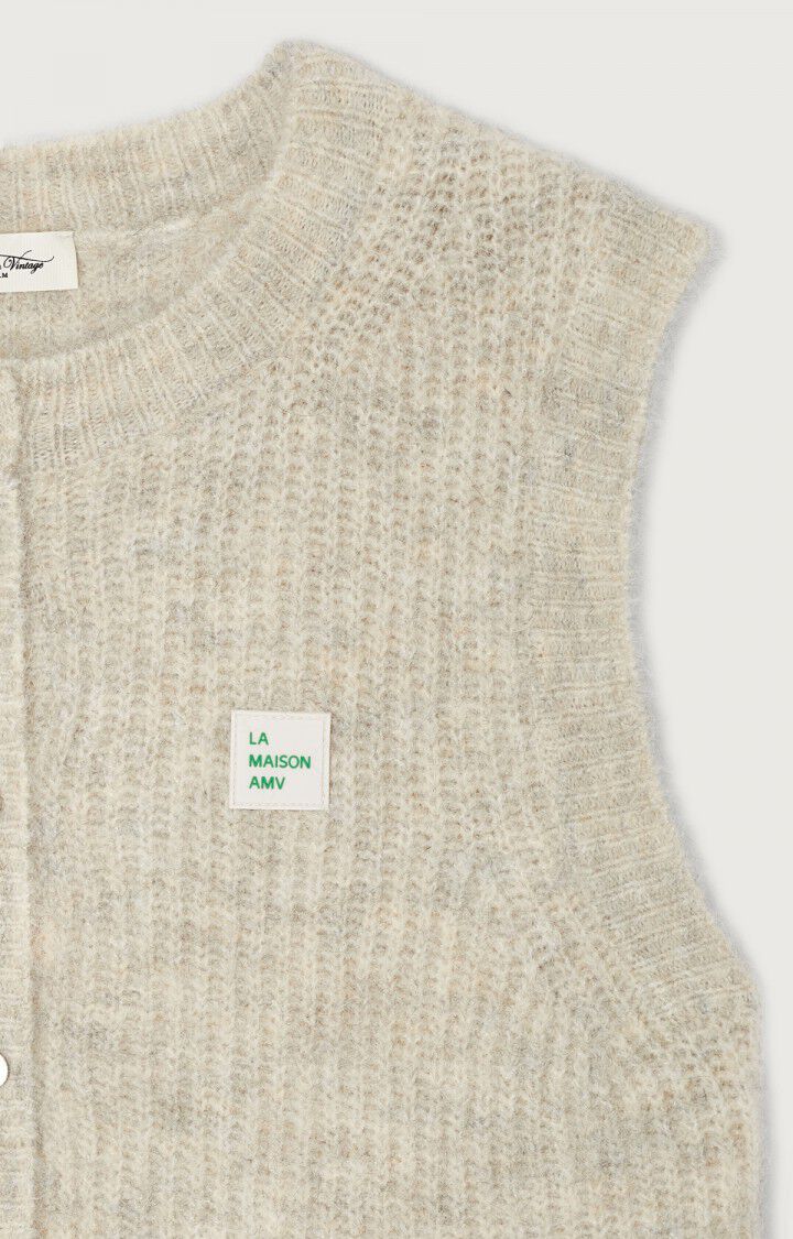 American Vintage – East Cardigan Vest in Powder Snow