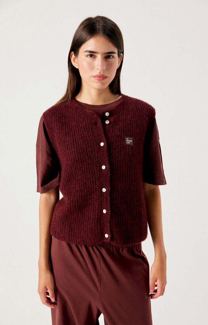 American Vintage – East Cardigan Vest in Acerola Melange