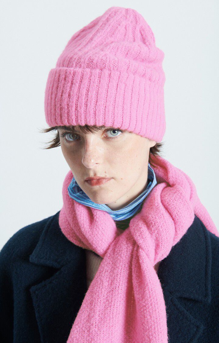 American Vintage – East Beanie in Bubble Pink Marled