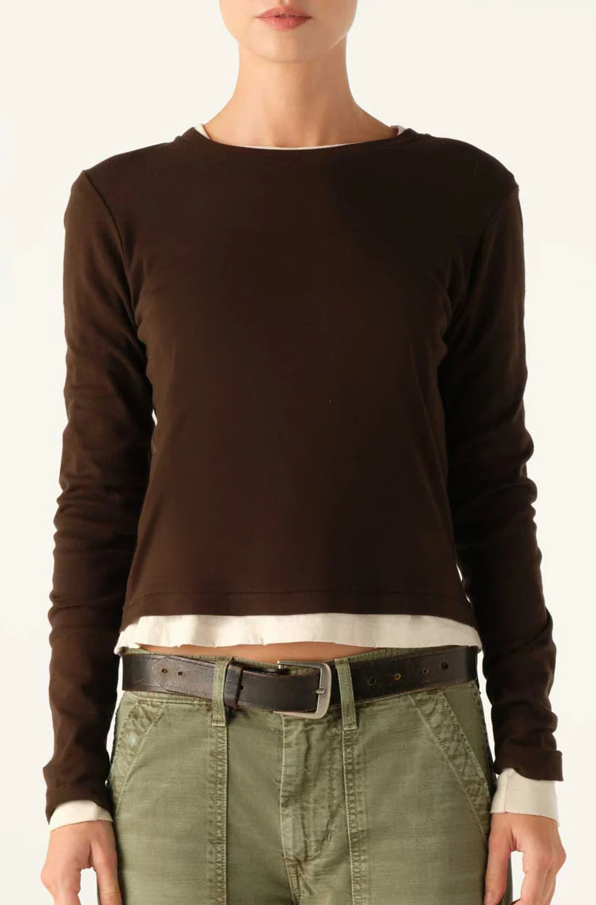 AMO – Jade Long Sleeve Tee in Tarnish