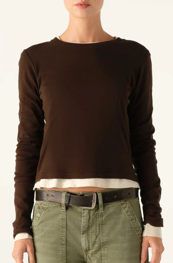 AMO – Jade Long Sleeve Tee in Tarnish