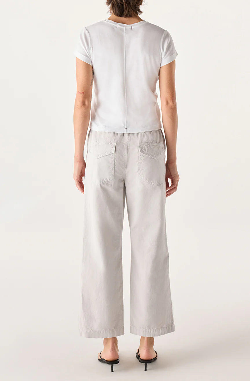 AMO Denim – Easy Drawstring Slouch Crop in Grey Quartz