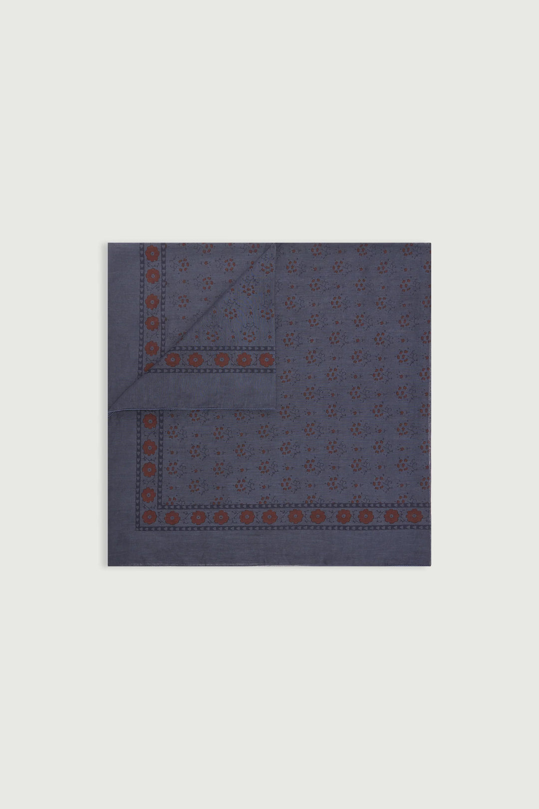 Soeur – Foulard Classic Scarf in Navy and Fig