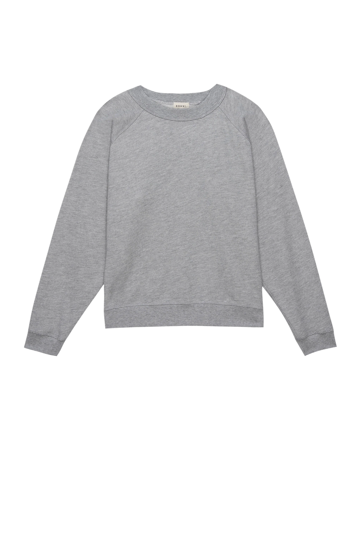 Donni – Eco Terry Crewneck in Heather Grey