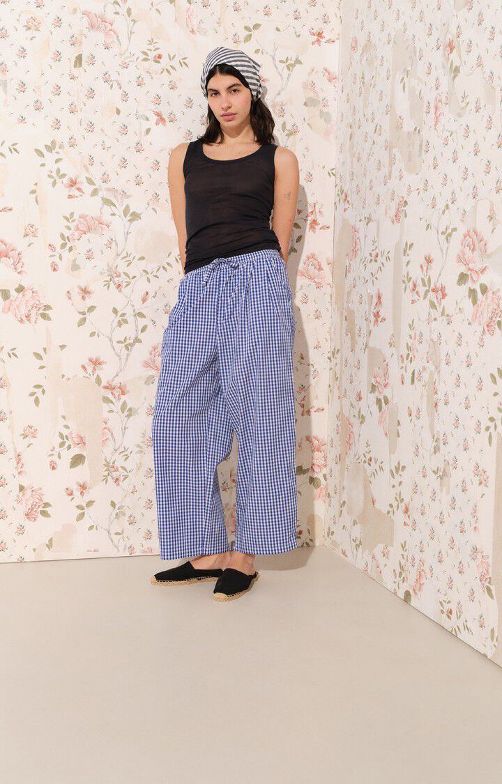 American Vintage – Ekirow Balloon Pants in Blue Gingham