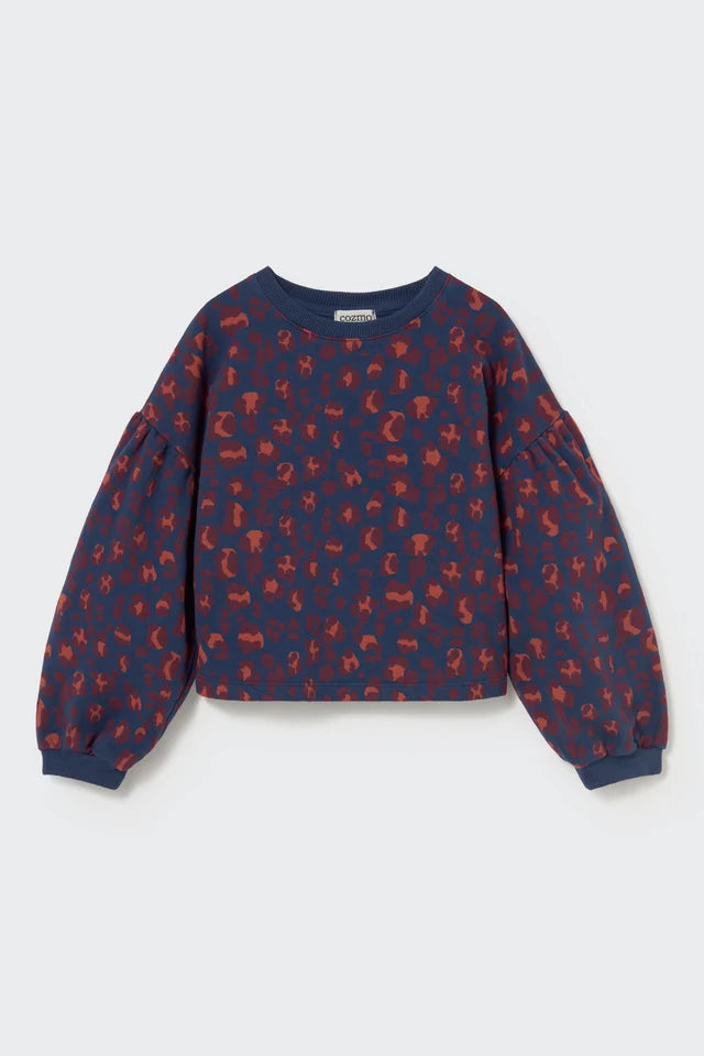 Cozmo- Elia Sweatshirt in Brushed Animal Print