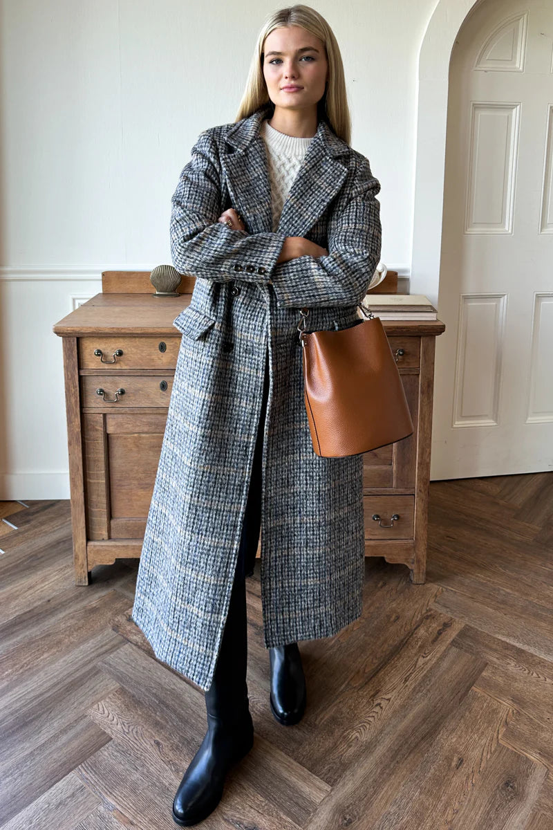 Emerson Fry – Maxi Layering Coat in Wooly Plaid