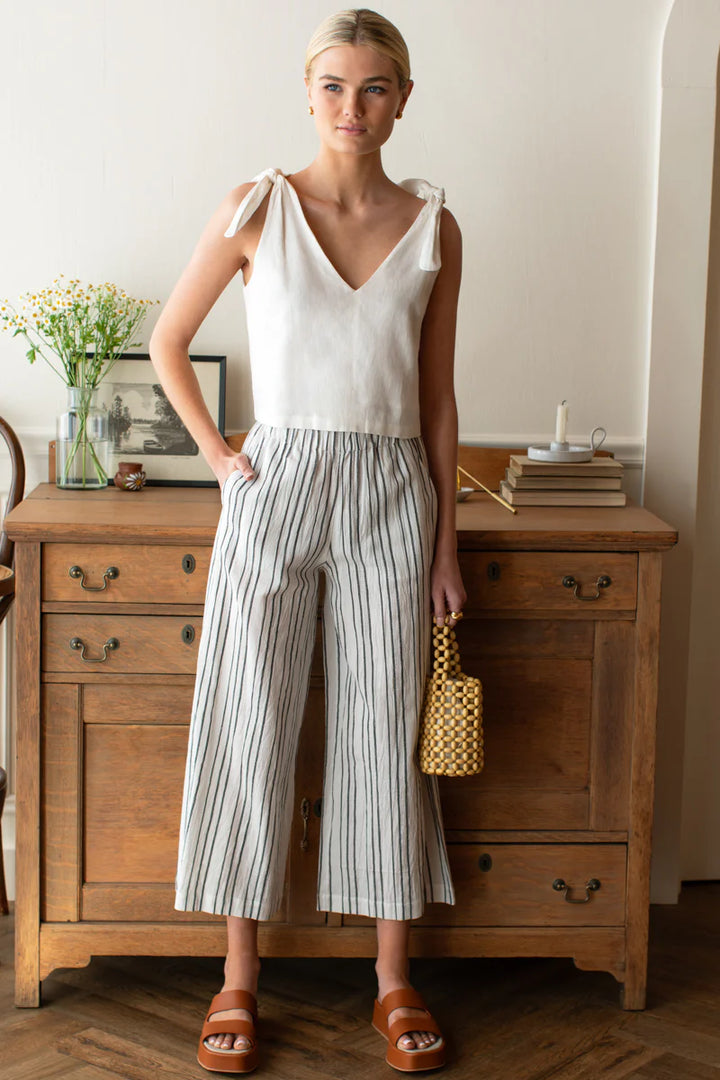 Emerson Fry – Pull on Pocket Pant in Textured Stripe