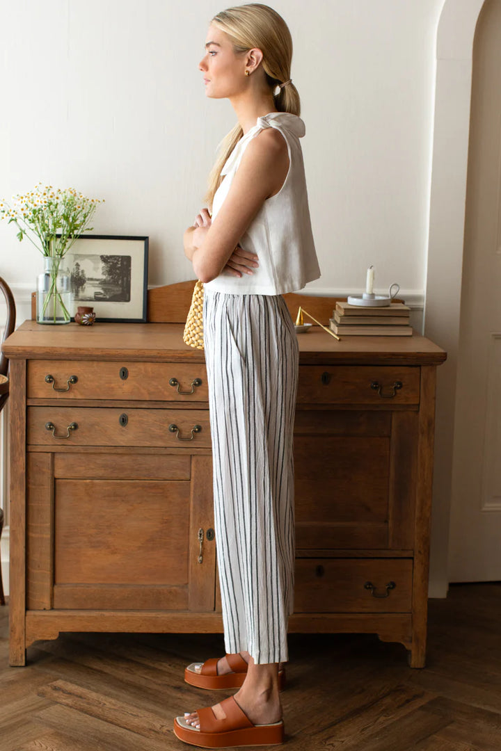 Emerson Fry – Pull on Pocket Pant in Textured Stripe