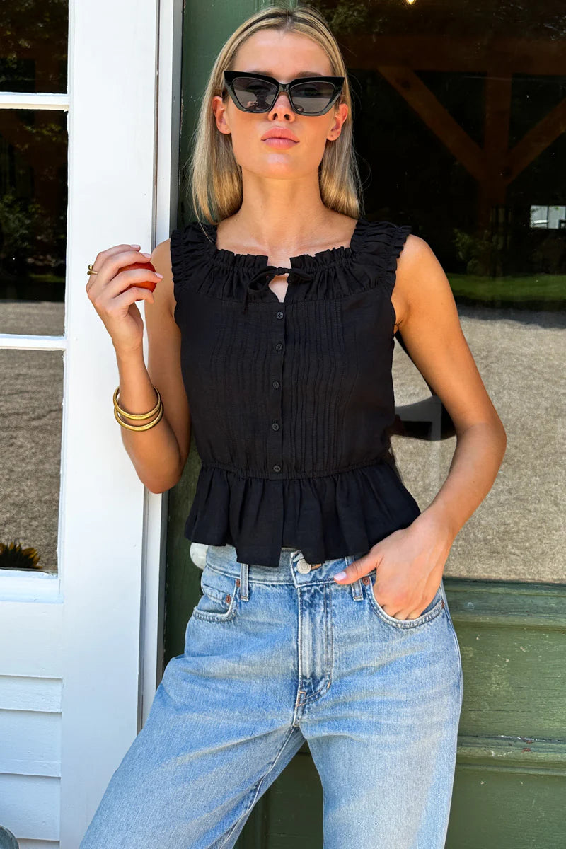 Emerson Fry - Roussillon Top in Jet Black
