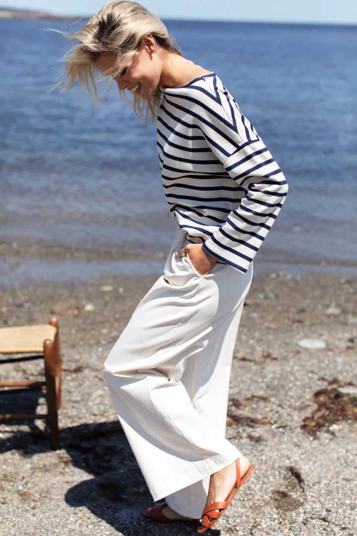 Emerson Fry - Bateau Top in Navy Stripe