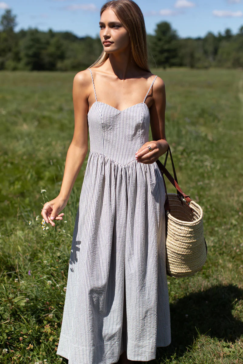 Emerson Fry - Cotton Day Dress in Newburyport Stripe
