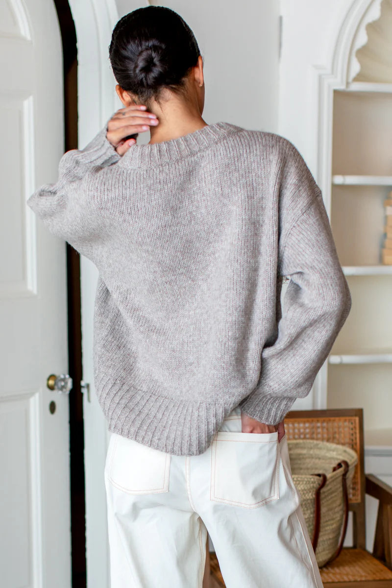 Emerson Fry – Cozy Sweater in Fog Grey Melange