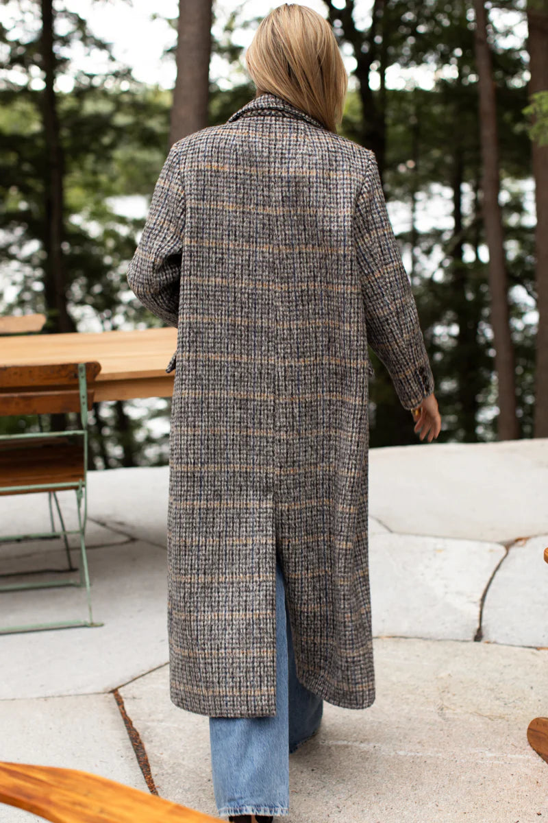 Emerson Fry – Maxi Layering Coat in Wooly Plaid