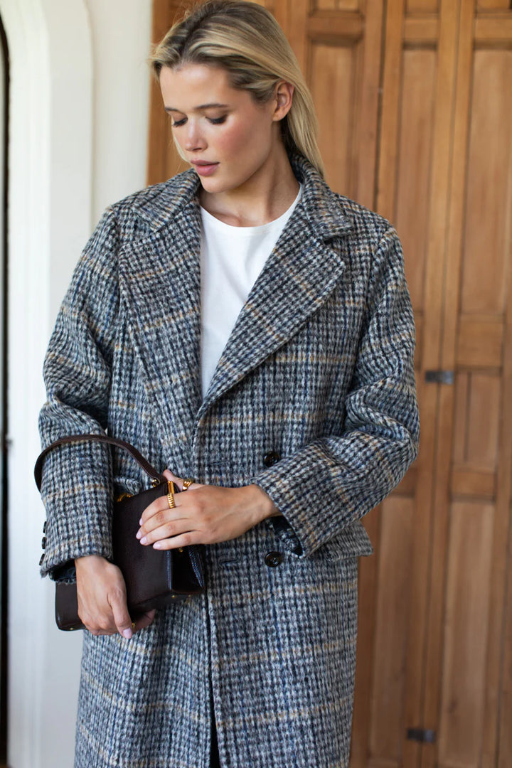 Emerson Fry – Maxi Layering Coat in Wooly Plaid