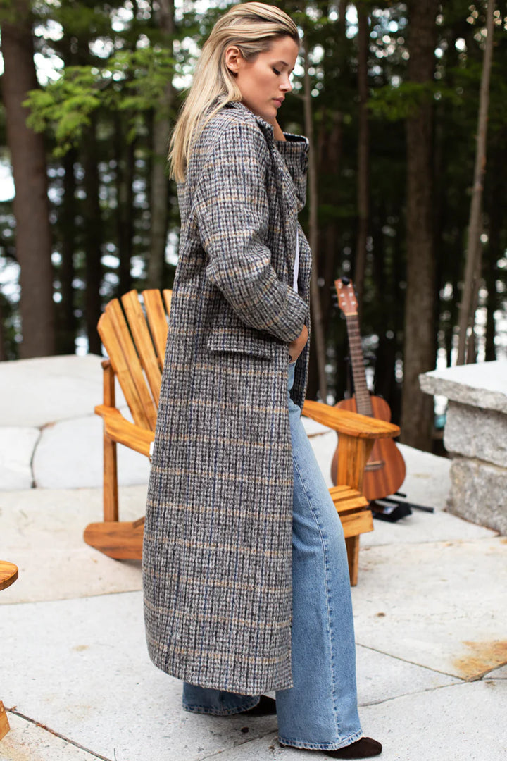Emerson Fry – Maxi Layering Coat in Wooly Plaid