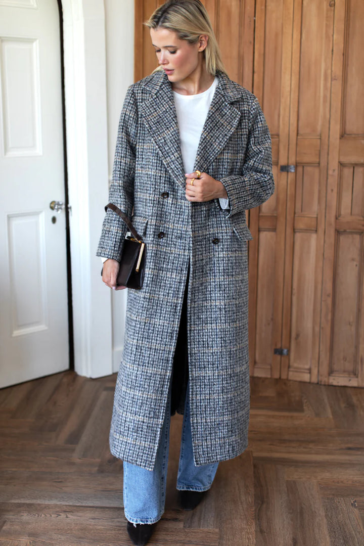 Emerson Fry – Maxi Layering Coat in Wooly Plaid