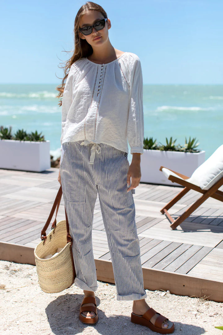 Emerson Fry – Family Cargo Pant in Indigo Stripe