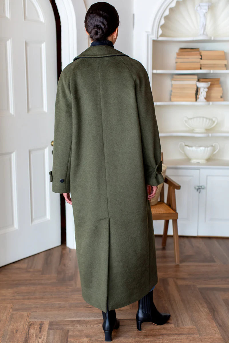 Emerson Fry - Maxi Overcoat in Army Wool