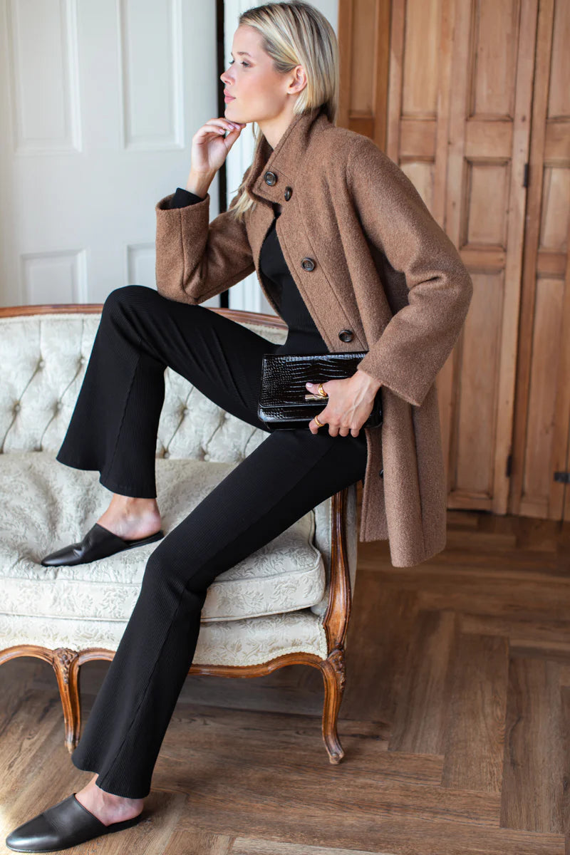 Emerson Fry - Cozy Coat in Camel Boucle