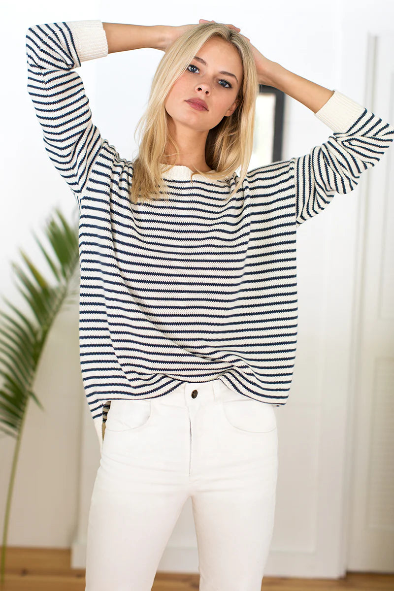 Emerson Fry - Carolyn Sweater in Navy Stripe