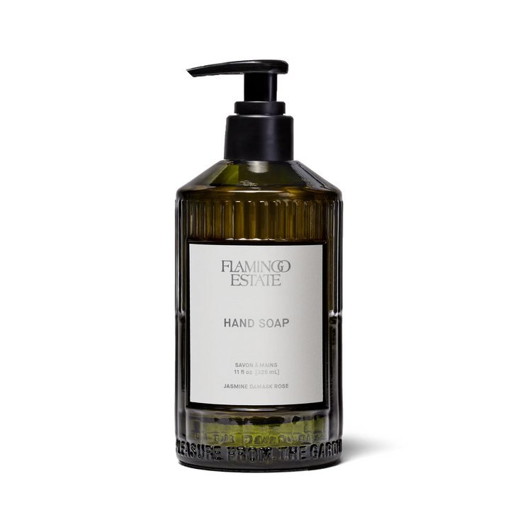 Flamingo Estate – Jasmine & Damask Rose Hand Soap - Glass Bottle