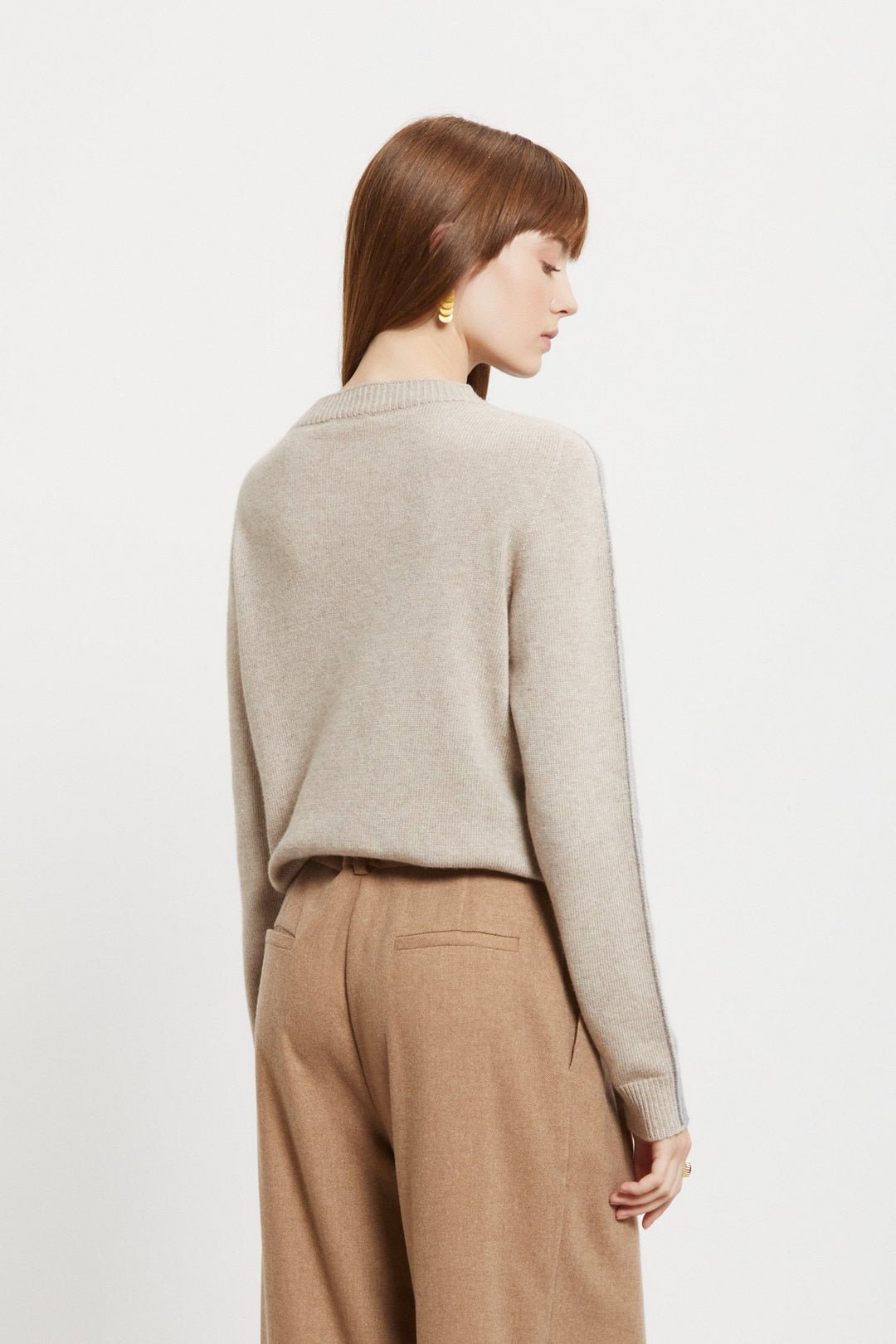 Ottod'Ame - Wool Blend Sweater in Grey/Sand