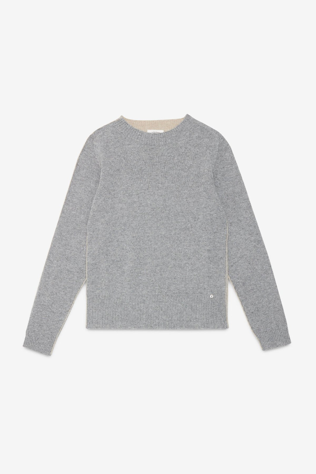 Ottod'Ame - Wool Blend Sweater in Grey/Sand