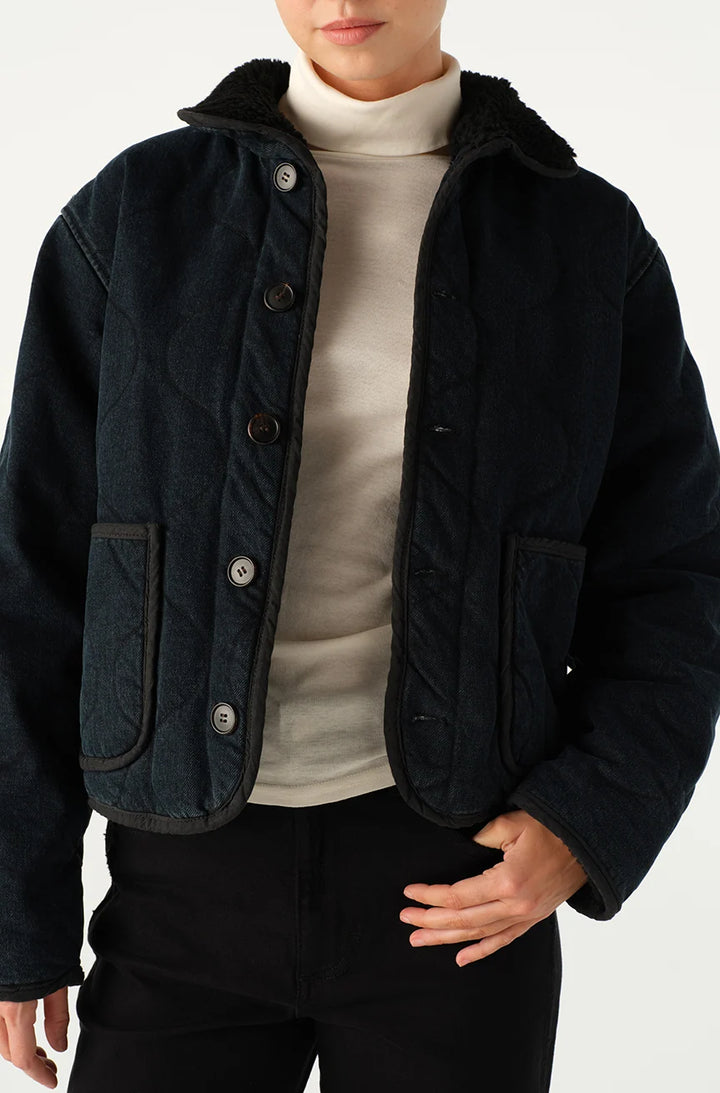 AMO Denim – Joni Shearling Jacket in Overcast