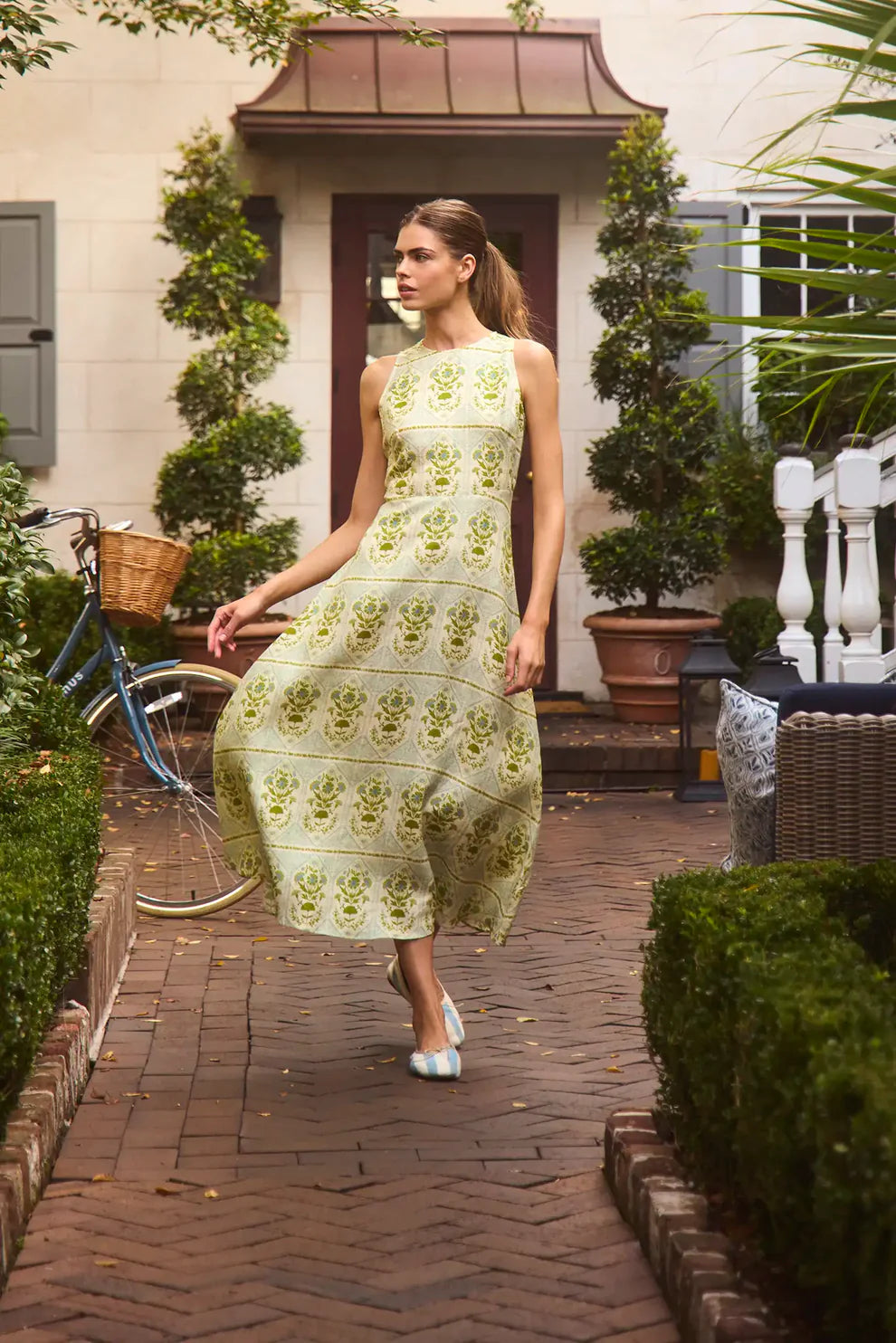 Hunter Bell Green Trellis Faith Dress Green Trellis / 0 Hunter Bell Green Trellis Faith Dress Green Trellis / 0
