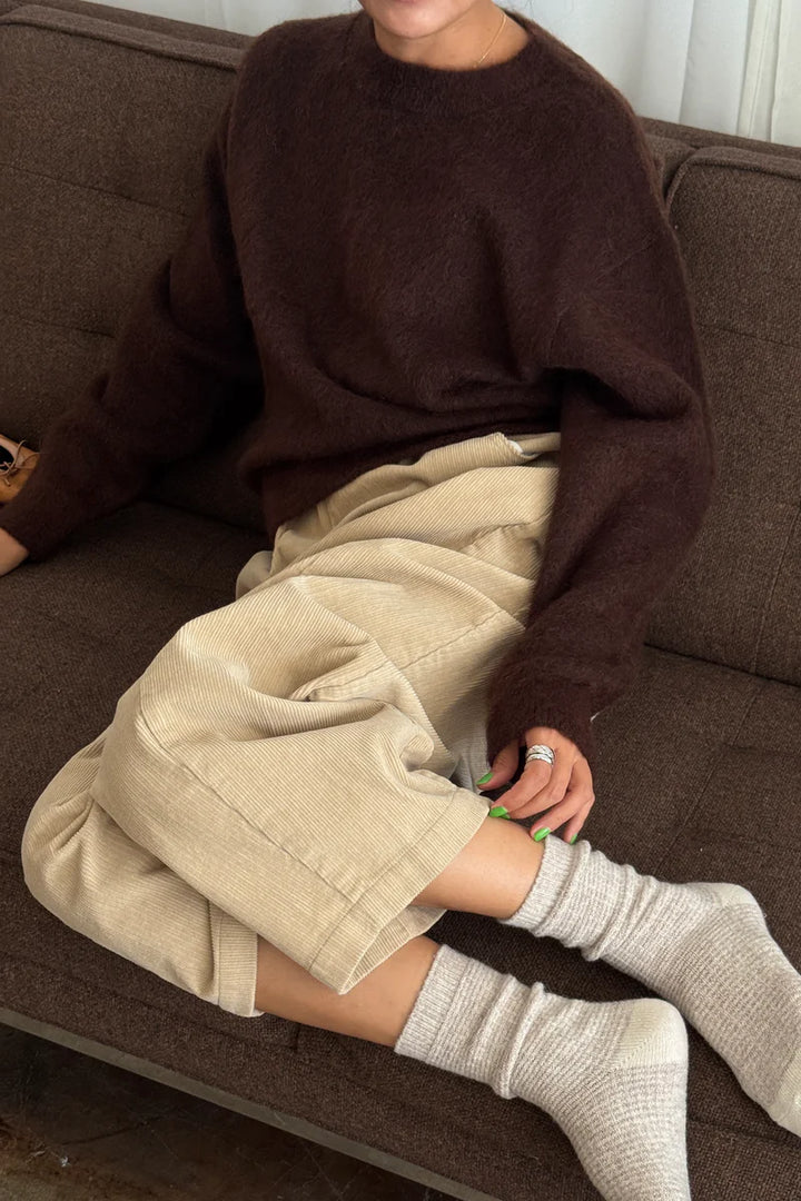 Le Bon Shoppe - Finn Mohair Sweater in Cocoa Bean