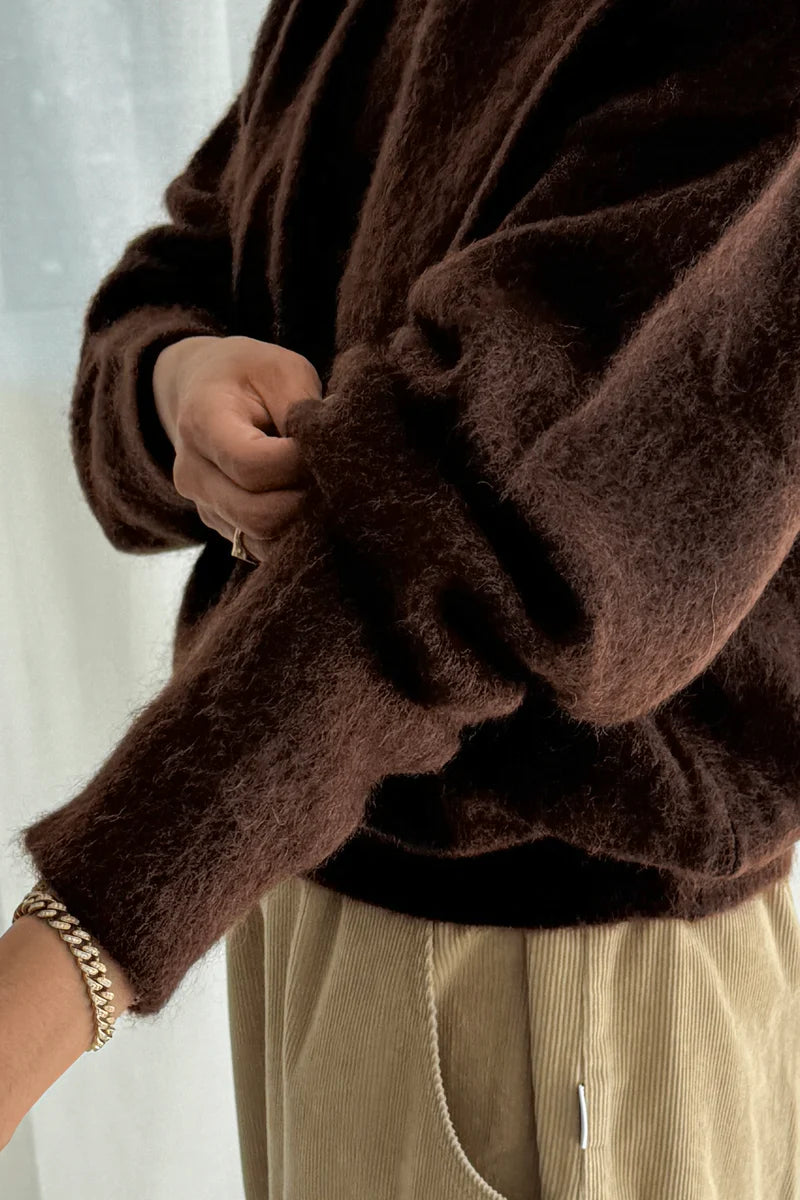 Le Bon Shoppe - Finn Mohair Sweater in Cocoa Bean