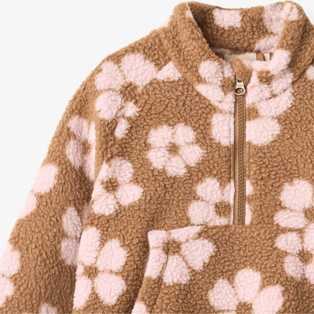 WHEAT – Moon Fleece Anorak in Warm Hazel Flowers