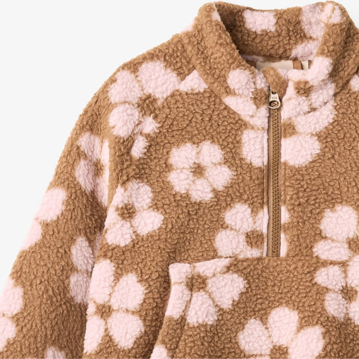 WHEAT – Moon Fleece Anorak in Warm Hazel Flowers