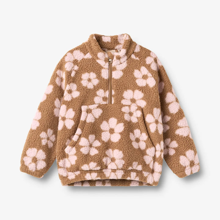 WHEAT – Moon Fleece Anorak in Warm Hazel Flowers
