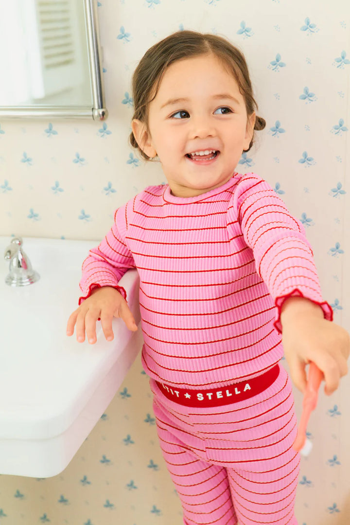 Petit Stella - Pajama Set in Cherry Stripe