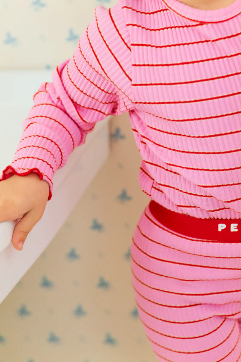Petit Stella - Pajama Set in Cherry Stripe