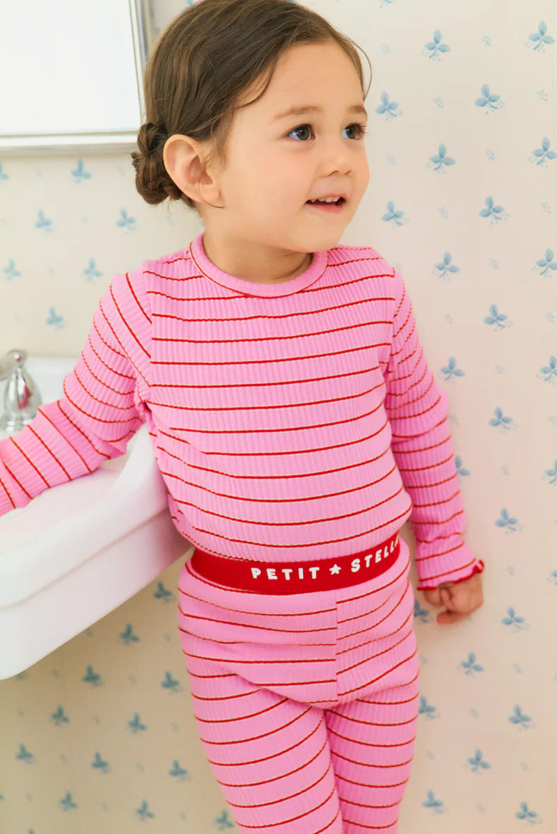 Petit Stella - Pajama Set in Cherry Stripe