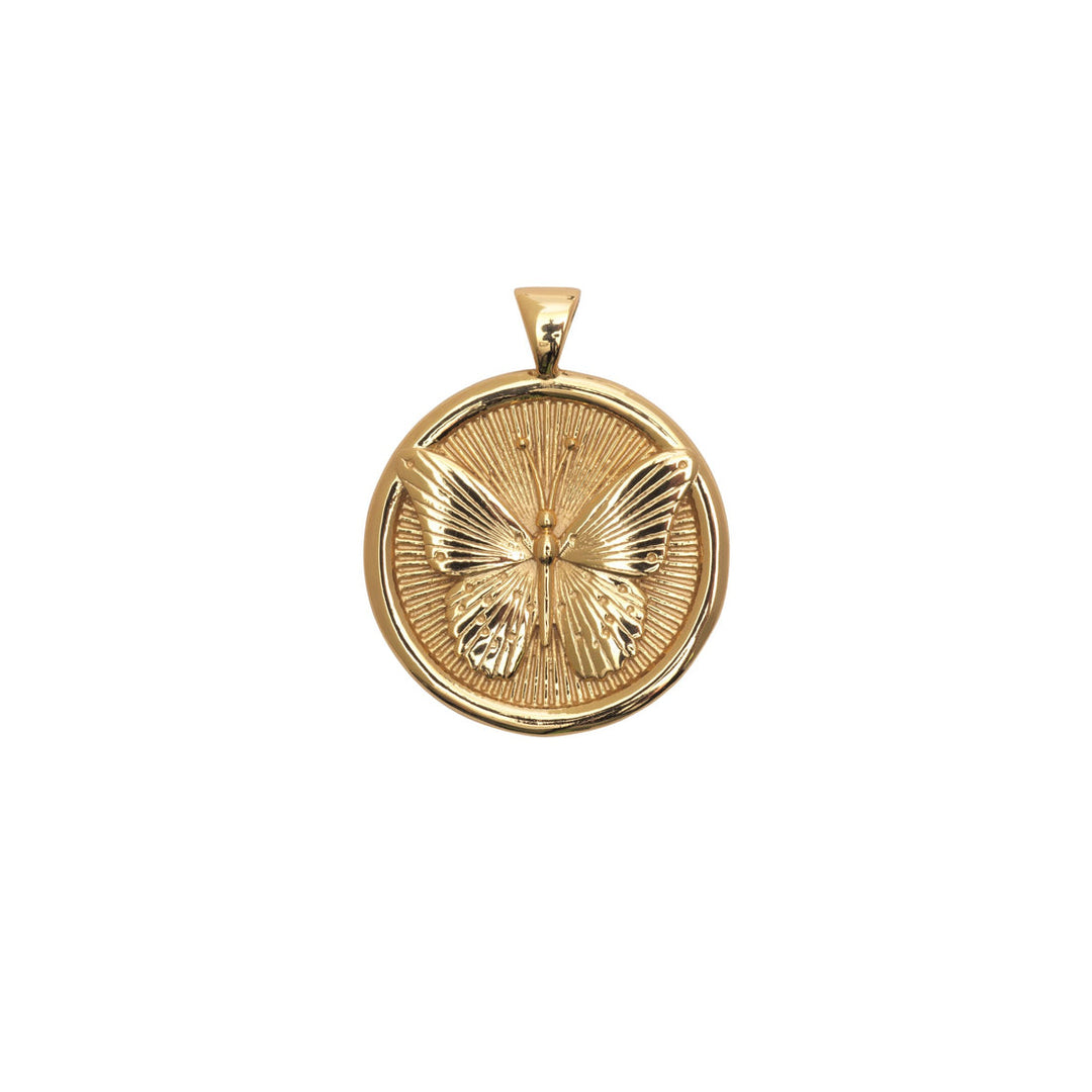 Jane Winchester – Small "Free" Coin Pendant on Drawn Link Chain