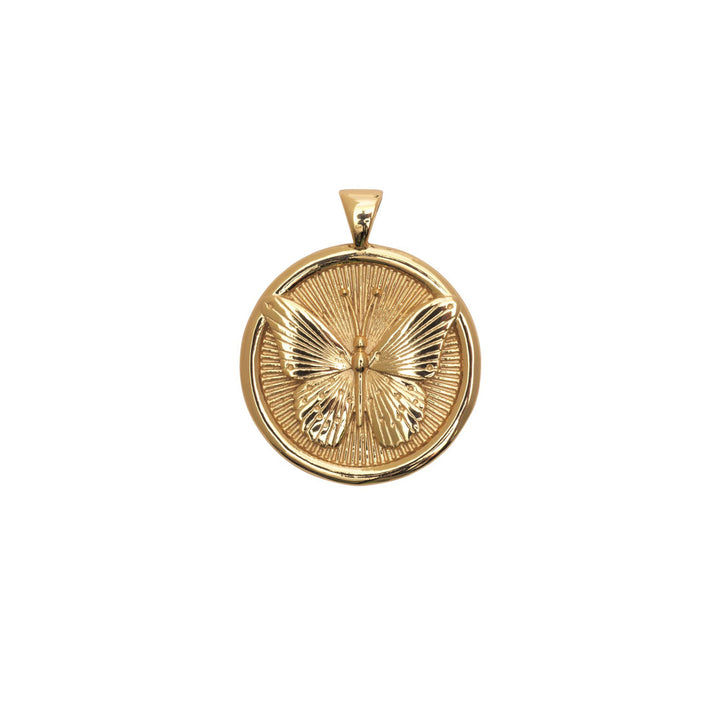 Jane Winchester – Small "Free" Coin Pendant on Drawn Link Chain
