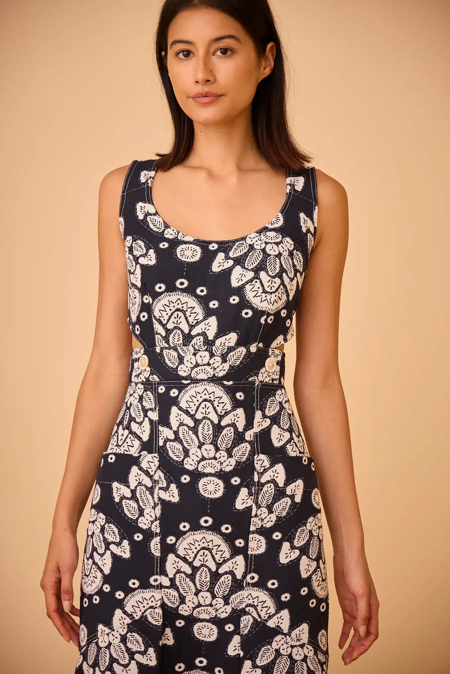Hunter Bell - Frenchie Dress in Midnight Jacquard