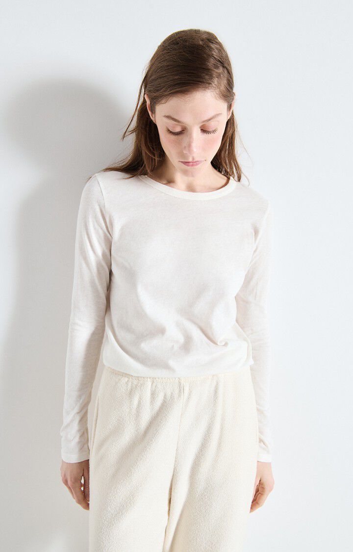American Vintage – Gamipy Long Sleeve Tee in Blanc