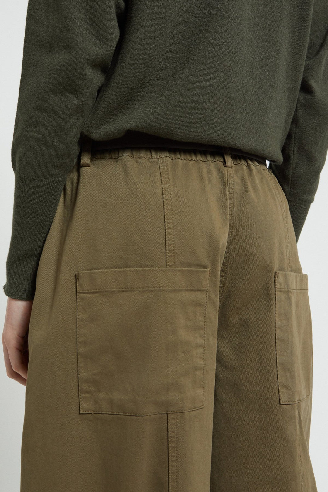 Ottod'Ame - Gabardine Balloon Trousers in Selva