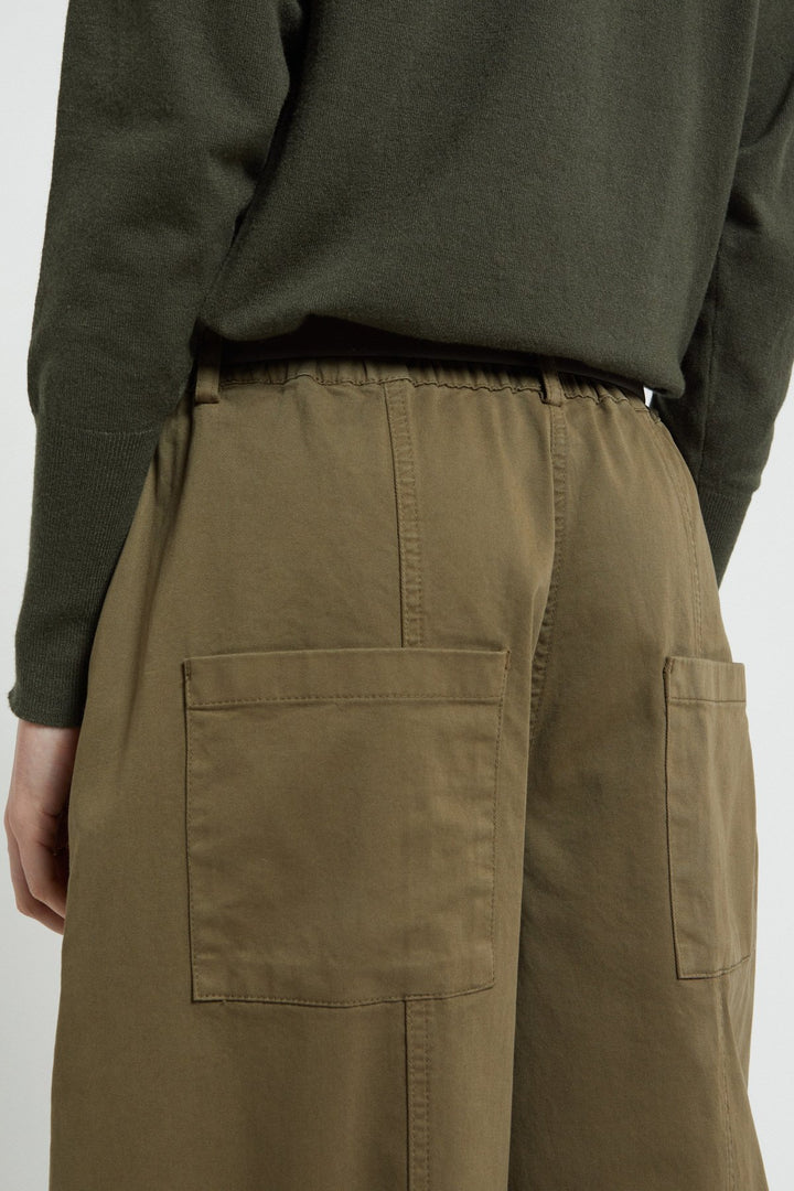 Ottod'Ame - Gabardine Balloon Trousers in Selva