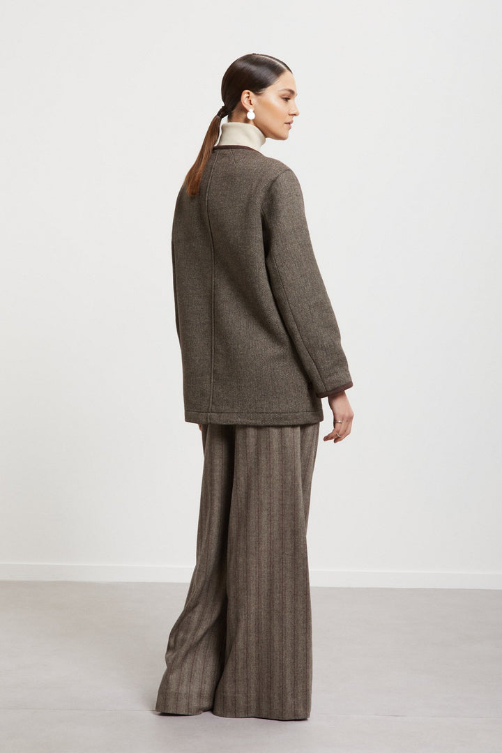 Ottod'Ame - Detachable Scarf Coat in Wool