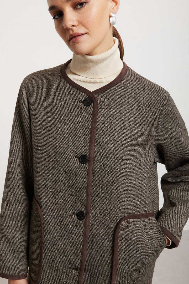 Ottod'Ame - Detachable Scarf Coat in Wool