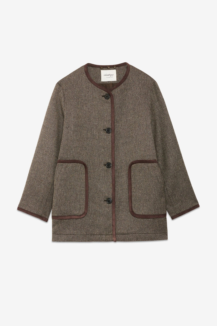 Ottod'Ame - Detachable Scarf Coat in Wool