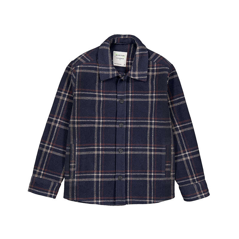 Boston Kids – Flannel Plaid Shirt in Navy